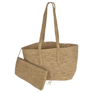 Panier crocheté grand modèle BAKOLY raphia