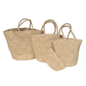 Panier CARO couleur naturel 100% raphia