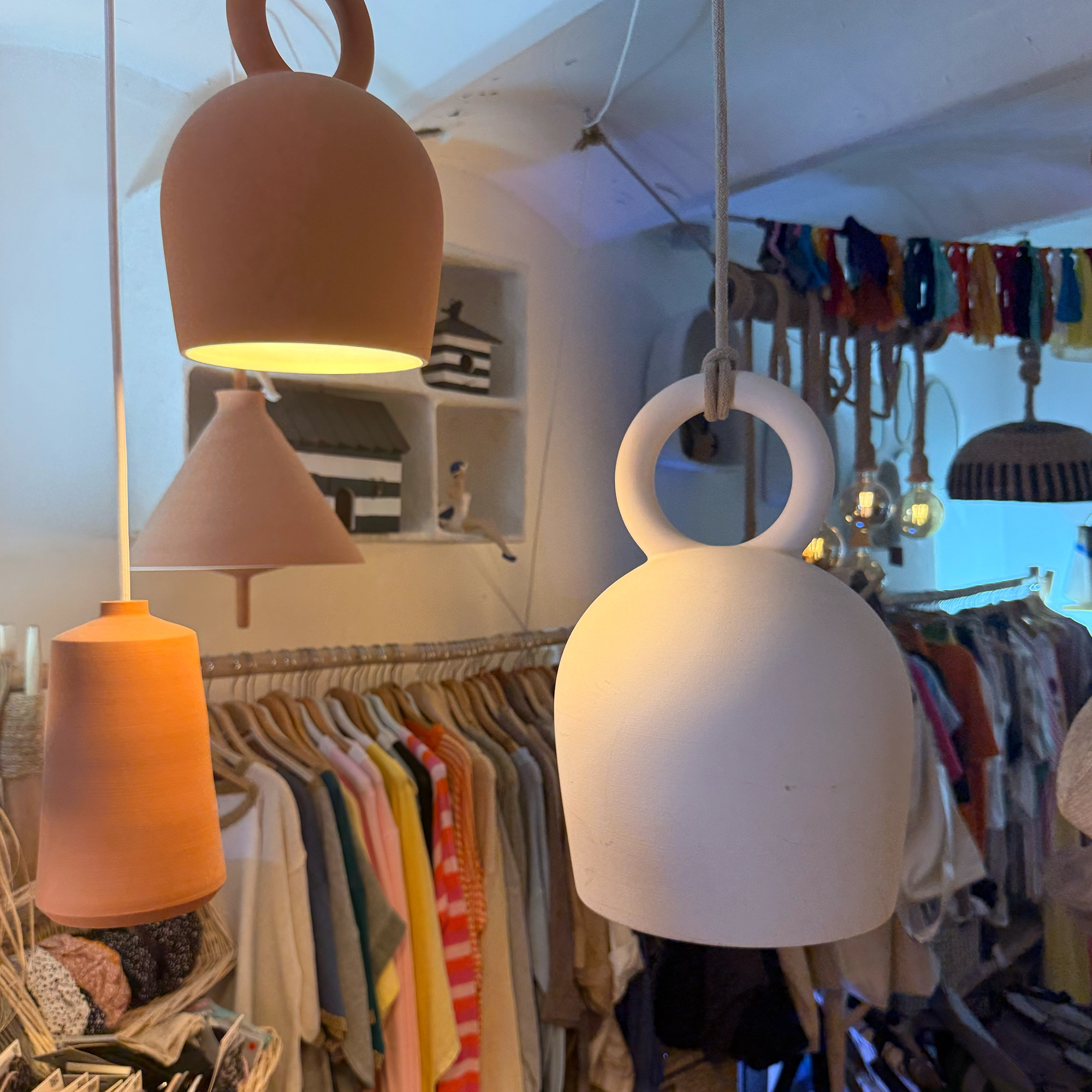 Luminaires artisanaux en poterie